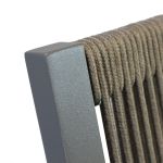 CONGA - poltrona impilabile con struttura in alluminio bianca, taupe o antracite