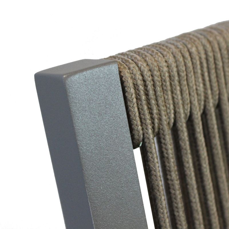 CONGA - poltrona impilabile con struttura in alluminio bianca, taupe o antracite