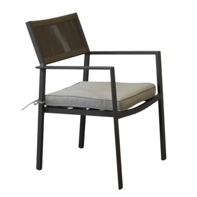 CONGA - poltrona impilabile con struttura in alluminio bianca, taupe o antracite