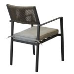 CONGA - poltrona impilabile con struttura in alluminio bianca, taupe o antracite