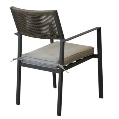 CONGA - poltrona impilabile con struttura in alluminio bianca, taupe o antracite