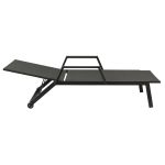 FANDANGO - lettino con struttura in alluminio verniciato bianca o antracite, textilene 2 x 1 