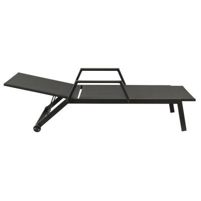 FANDANGO - lettino con struttura in alluminio verniciato bianca o antracite, textilene 2 x 1 