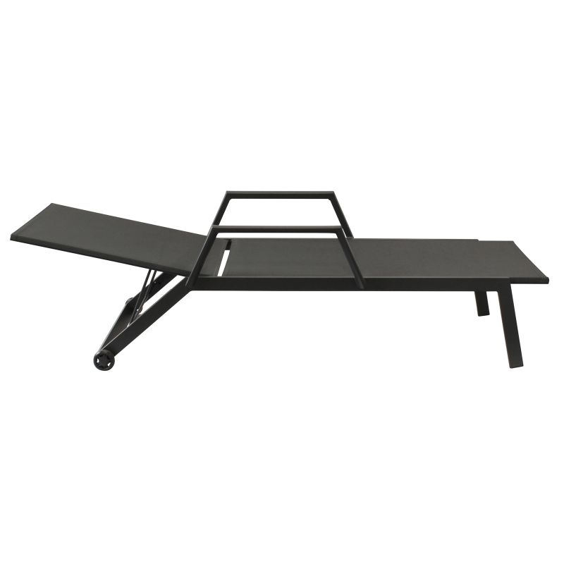 FANDANGO - lettino con struttura in alluminio verniciato bianca o antracite, textilene 2 x 1 