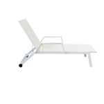 FANDANGO - lettino con struttura in alluminio verniciato bianca o antracite, textilene 2 x 1 