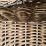 MELODIA - conchiglione con struttura in alluminio verniciato rivestito in rattan