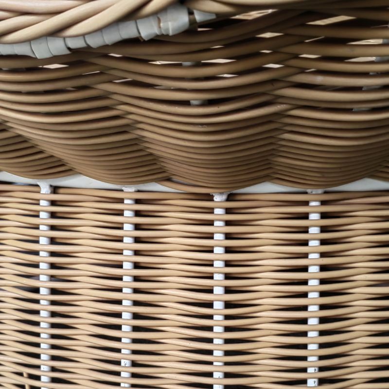 MELODIA - conchiglione con struttura in alluminio verniciato rivestito in rattan
