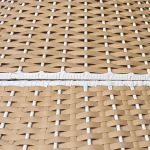 MELODIA - conchiglione con struttura in alluminio verniciato rivestito in rattan