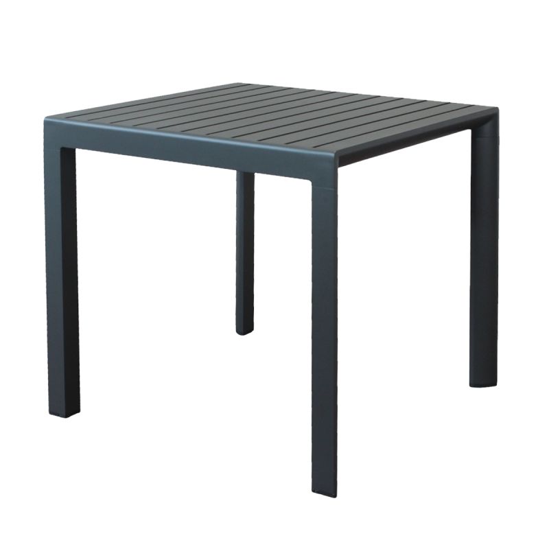 ALBEN - tavolo con struttura in alluminio 80 x 80