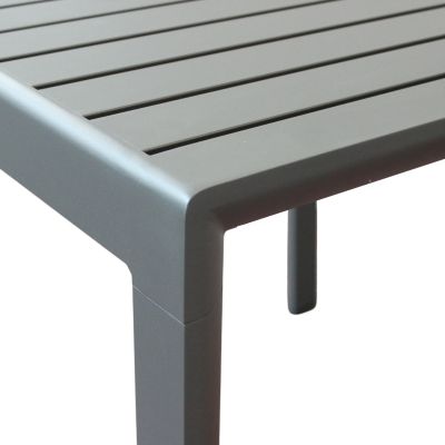 ALBEN - tavolo con struttura in alluminio 80 x 80