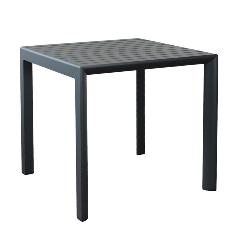 ALBEN - tavolo con struttura in alluminio 80 x 80