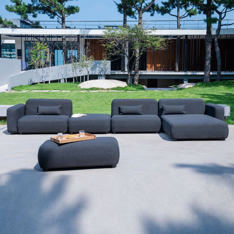 MAMBO - chaise longue con struttura in alluminio e tessuto idrorepellente