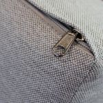 ESCONDIDO - salotto con struttura in alluminio antracite e corda in pvc, tavolino effetto pietra