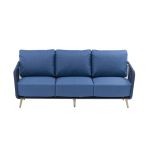 VERTIGO - salotto con struttura in alluminio verniciato blu o verde