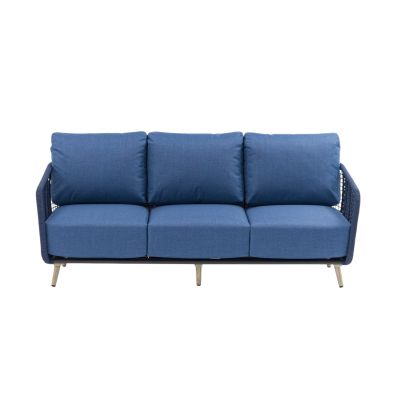 VERTIGO - salotto con struttura in alluminio verniciato blu o verde