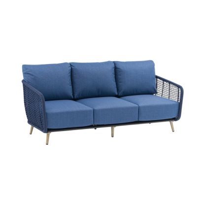 VERTIGO - salotto con struttura in alluminio verniciato blu o verde