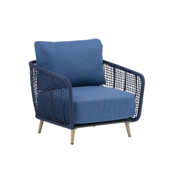VERTIGO - salotto con struttura in alluminio verniciato blu o verde