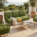 VERTIGO - salotto con struttura in alluminio verniciato blu o verde