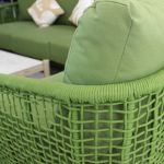 VERTIGO - salotto con struttura in alluminio verniciato blu o verde