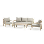 ENCANTO - salotto con struttura in alluminio verniciato effetto legno e cuscineria