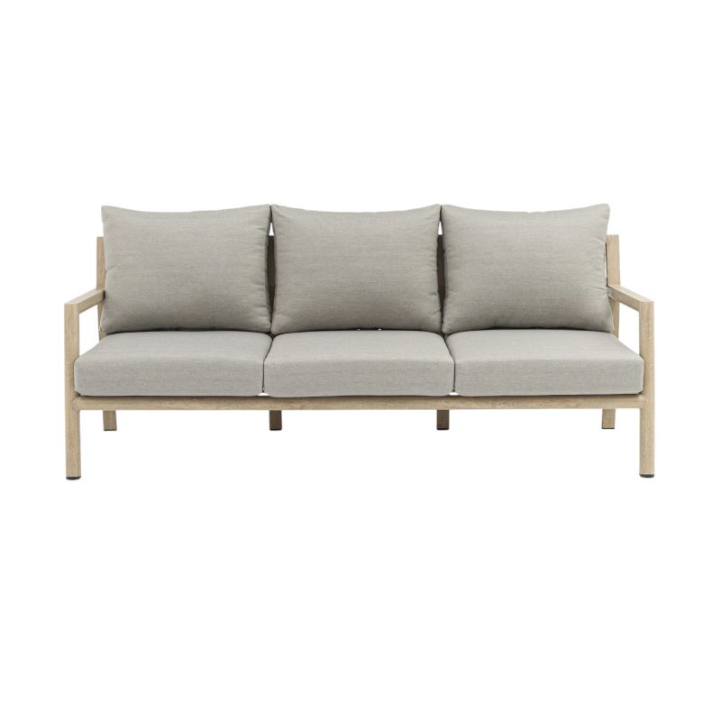 ENCANTO - salotto con struttura in alluminio verniciato effetto legno e cuscineria
