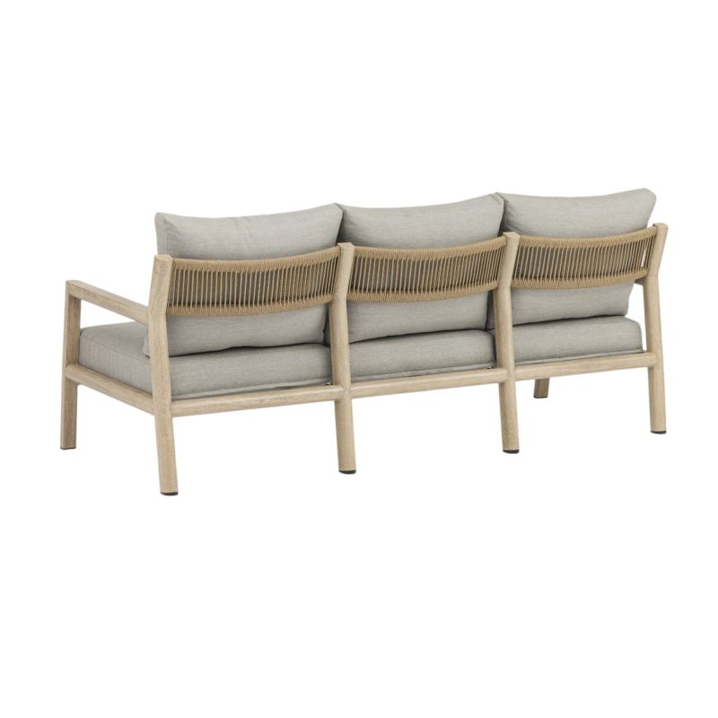 ENCANTO - salotto con struttura in alluminio verniciato effetto legno e cuscineria