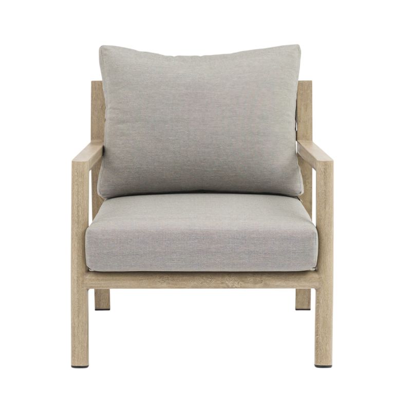 ENCANTO - salotto con struttura in alluminio verniciato effetto legno e cuscineria