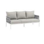 CASCADA - salotto outdoor con struttura in alluminio grigio chiaro, antracite o naturale