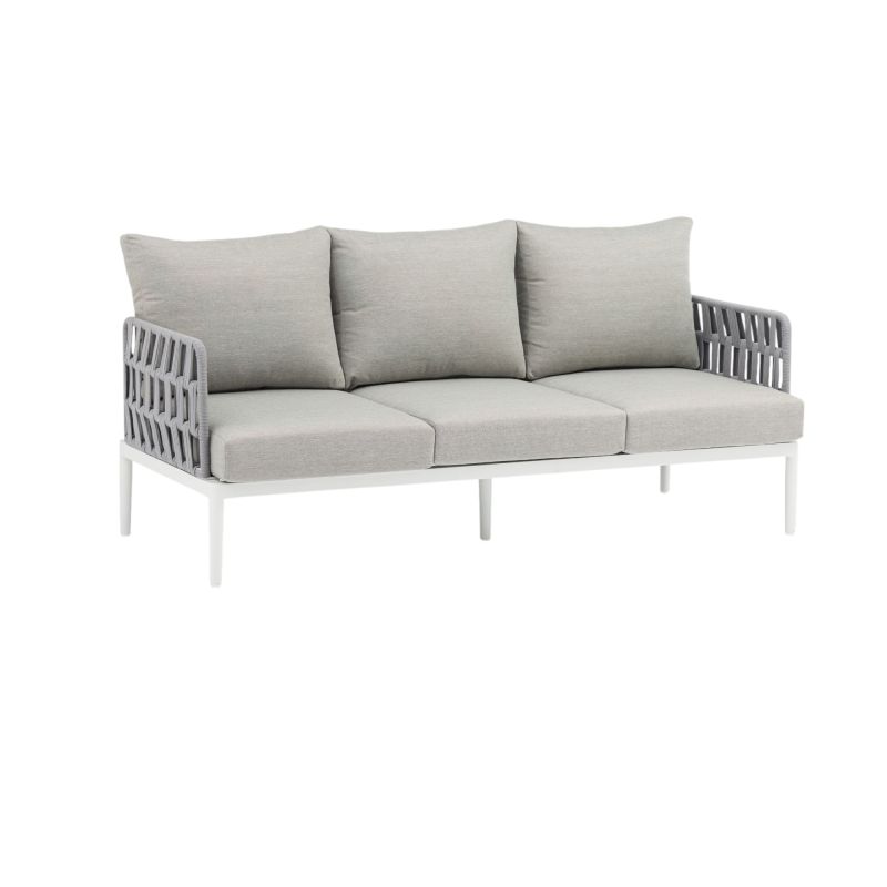 CASCADA - salotto outdoor con struttura in alluminio grigio chiaro, antracite o naturale