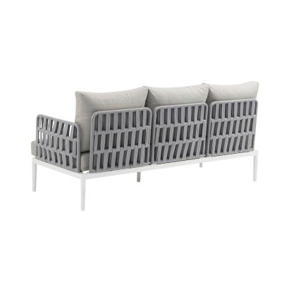 CASCADA - salotto outdoor con struttura in alluminio grigio chiaro, antracite o naturale