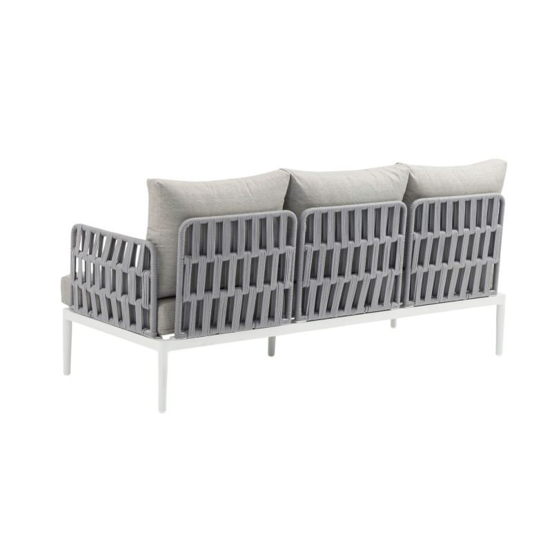 CASCADA - salotto outdoor con struttura in alluminio grigio chiaro, antracite o naturale