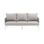 CASCADA - salotto outdoor con struttura in alluminio grigio chiaro, antracite o naturale