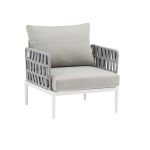 CASCADA - salotto outdoor con struttura in alluminio grigio chiaro, antracite o naturale