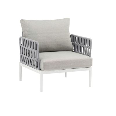 CASCADA - salotto outdoor con struttura in alluminio grigio chiaro, antracite o naturale