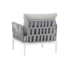 CASCADA - salotto outdoor con struttura in alluminio grigio chiaro, antracite o naturale
