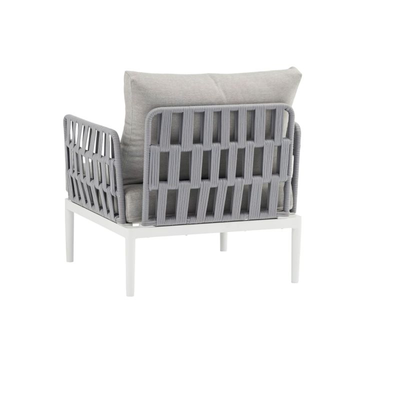 CASCADA - salotto outdoor con struttura in alluminio grigio chiaro, antracite o naturale