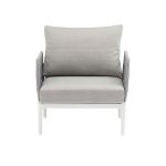 CASCADA - salotto outdoor con struttura in alluminio grigio chiaro, antracite o naturale