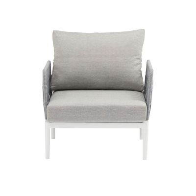 CASCADA - salotto outdoor con struttura in alluminio grigio chiaro, antracite o naturale