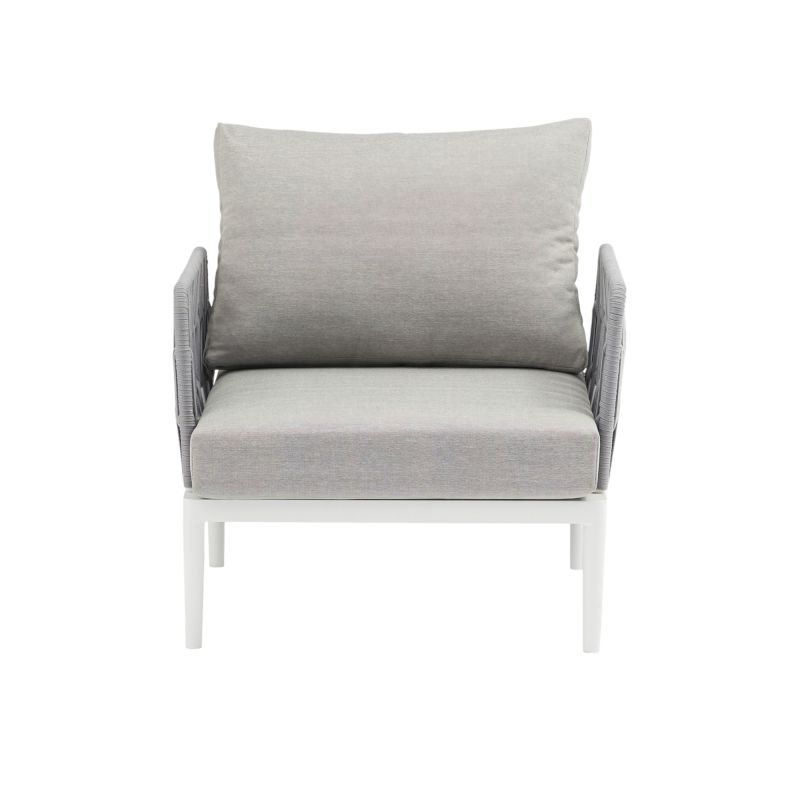 CASCADA - salotto outdoor con struttura in alluminio grigio chiaro, antracite o naturale