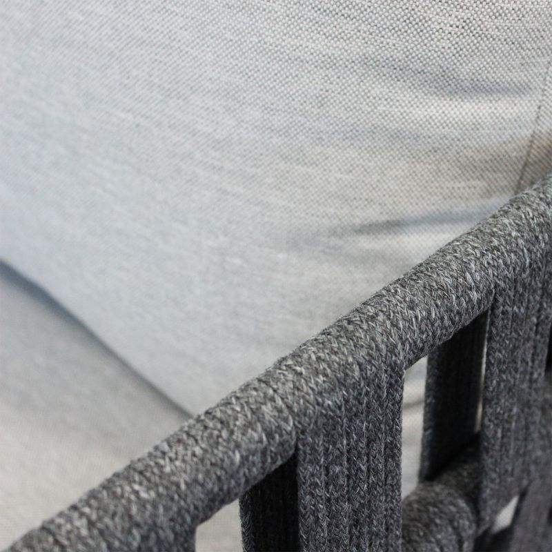 CASCADA - salotto outdoor con struttura in alluminio grigio chiaro, antracite o naturale