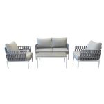 CASCADA - salotto outdoor con struttura in alluminio grigio chiaro, antracite o naturale