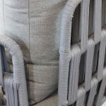 CASCADA - salotto outdoor con struttura in alluminio grigio chiaro, antracite o naturale