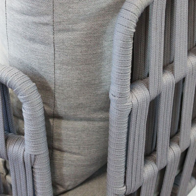 CASCADA - salotto outdoor con struttura in alluminio grigio chiaro, antracite o naturale