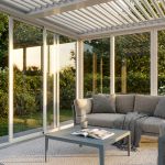 Laterale scorrevole con vetro per pergola bioclimatica 4 m