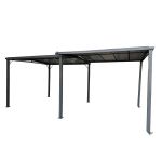 LINDA - gazebo allungabile in alluminio e policarbonato