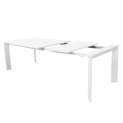 IMPACTO - tavolo allungabile con struttura in alluminio bianco o antracite