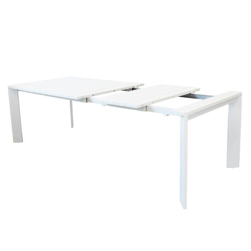IMPACTO - tavolo allungabile con struttura in alluminio bianco o antracite
