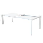 IMPACTO - tavolo allungabile con struttura in alluminio bianco o antracite
