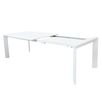 IMPACTO - tavolo allungabile con struttura in alluminio bianco o antracite