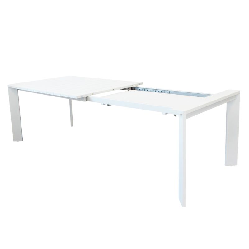 IMPACTO - tavolo allungabile con struttura in alluminio bianco o antracite